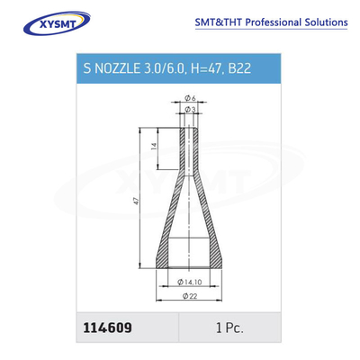 114609 S NOZZLE 3,0-6,0 H=47 B22 for Ersa Soldering machine spare part