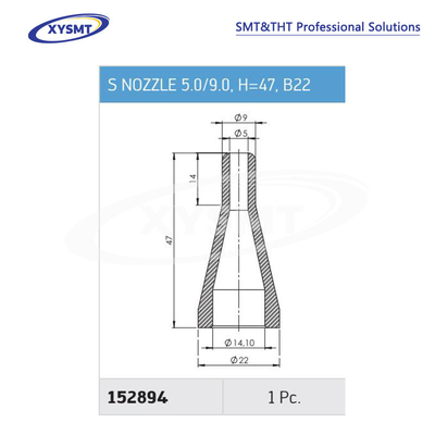 152894 S NOZZLE 5.0-9.0 H=47 B22 for Ersa Soldering machine spare part