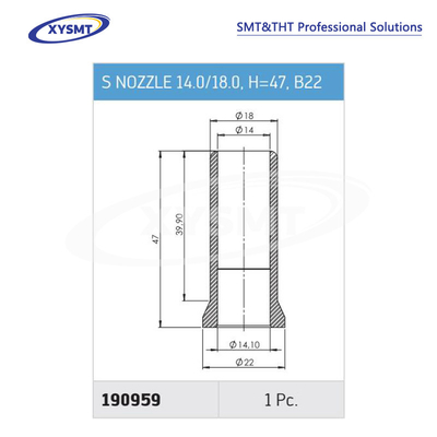 190959 S NOZZLE 14.0-18.0 H=47 B22 for Ersa Soldering machine spare part