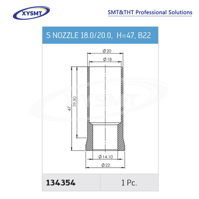 134354 S NOZZLE 18.0-20.0 H=47 B22 for Ersa Soldering machine spare part