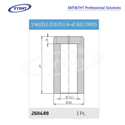 260489 S NOZZLE 21.0-25.0 H=47 B22 CROSS for Ersa Soldering machine spare part