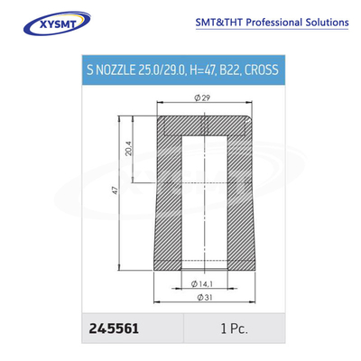 245561 S NOZZLE 25.0-29.0 H=47 B22 CROSS for Ersa Soldering machine spare part