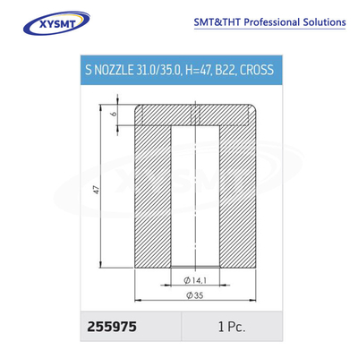 255975 S NOZZLE 31.0-35.0 H=47 B22 CROSS for Ersa Soldering machine spare part