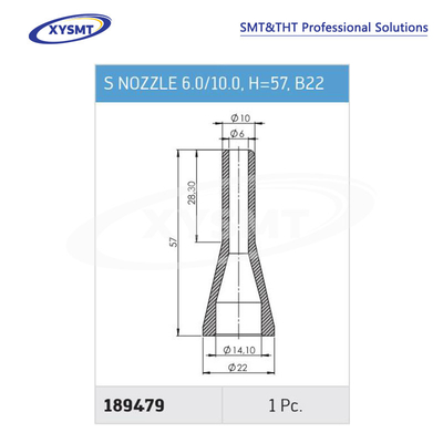189479 S NOZZLE 6.0-10.0 H=57 B22 for Ersa Soldering machine spare part