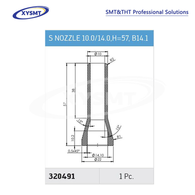 320491 S NOZZLE 10.0-14.0 H=57  B14 1 for Ersa Soldering machine spare part
