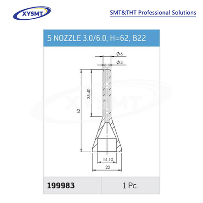 199983 S NOZZLE 3.0-6.0 H=62 B22 for Ersa Soldering machine spare part