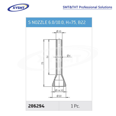 206294 S NOZZLE 6.0-10.0 H=75 B22 for Ersa Soldering machine spare part