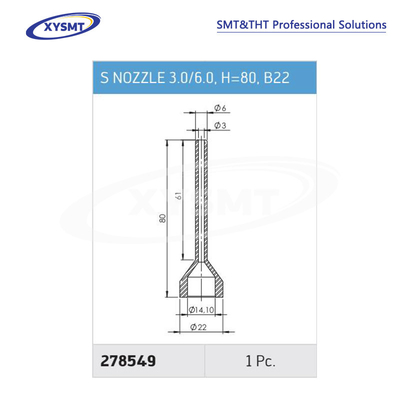 278549 S NOZZLE 3.0-6.0 H=80 B22 for Ersa Soldering machine spare part