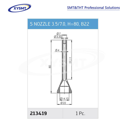 213419 S NOZZLE 3.5-7.0 H=80 B22 for Ersa Soldering machine spare part