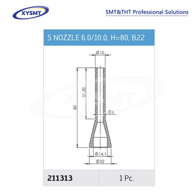 211313 S NOZZLE 6.0-10.0 H=80 B22 for Ersa Soldering machine spare part