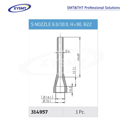 314957 S NOZZLE 6.0-10.0 H=90 B22 for Ersa Soldering machine spare part