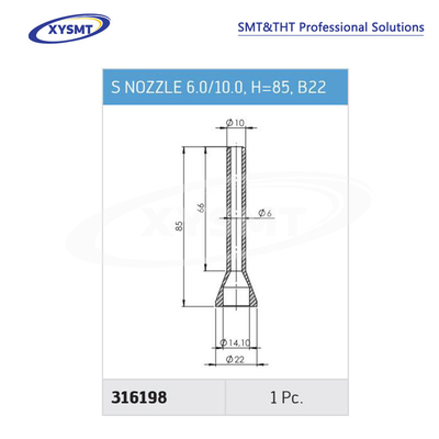 316198 S NOZZLE 6.0-10.0 H=85 B22 for Ersa Soldering machine spare part