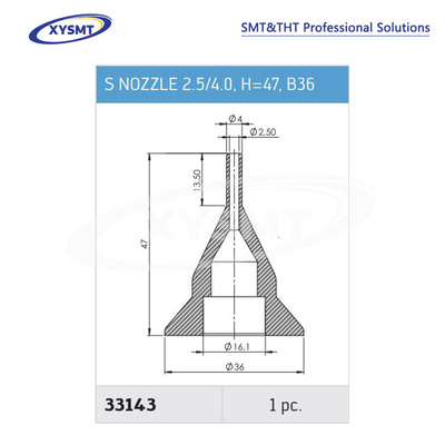 33143 S NOZZLE 2.5-4.0 H=47 B36 for Ersa Soldering machine spare part