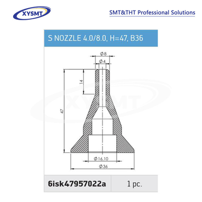 6isk47957022a S NOZZLE 4.0-8.0 H=47 B36 for Ersa Soldering machine spare part