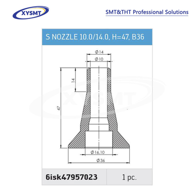 6isk47957023 S NOZZLE 10.0-14.0 H=47 B36 for Ersa Soldering machine spare part