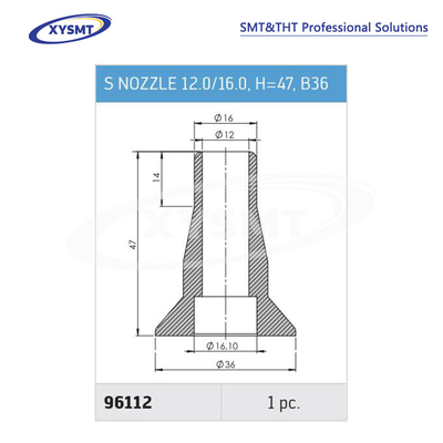 96112 S NOZZLE 12.0-16.0 H=47 B36 for Ersa Soldering machine spare part