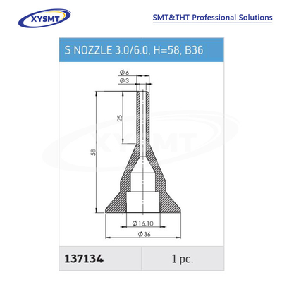 137134 S NOZZLE 3.0-6.0 H=58 B36 for Ersa Soldering machine spare part