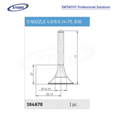 184678 S NOZZLE 4.0-8.0 H=75 B36 for Ersa Soldering machine spare part